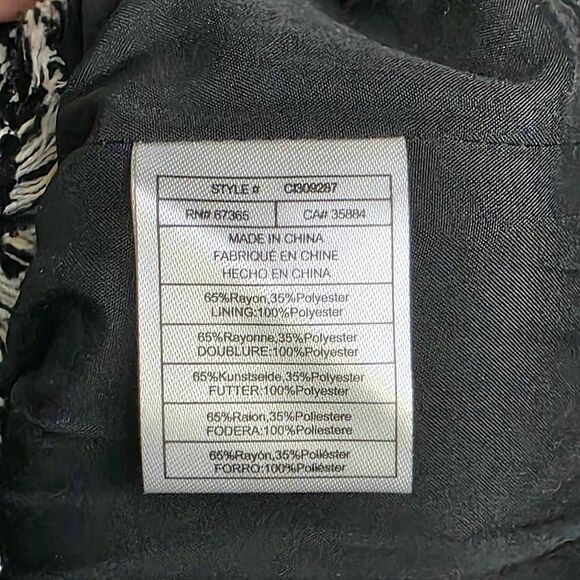 Cupcakes and Cashmere Black White Tweed Skirt Sz 2 - Picture 7 of 9